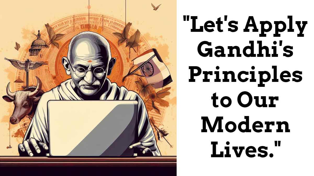 Buy Rawpockets 'Gandhiji - Father of Indian Nation ' Wall Sticker (PVC  Vinyl, 45 cm x 55cm) Online at Low Prices in India - Amazon.in