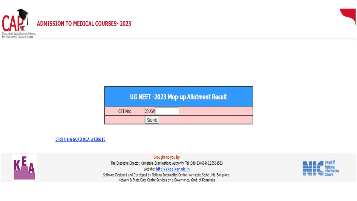 Karnataka NEET UG 2023 Mop Up Round Seat Allotment Result Out, Get ...