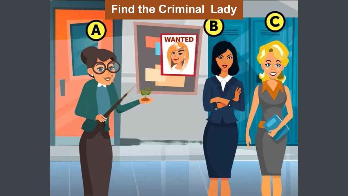Brain Teaser to Test Your Intelligence: Find the criminal lady in the picture in 6 seconds!