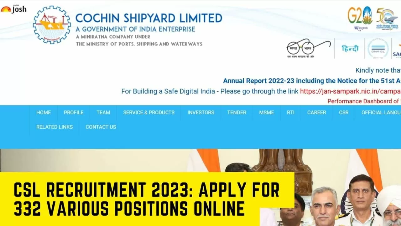CSL Recruitment 2023: Apply Online For 332 Posts, Check Eligibility