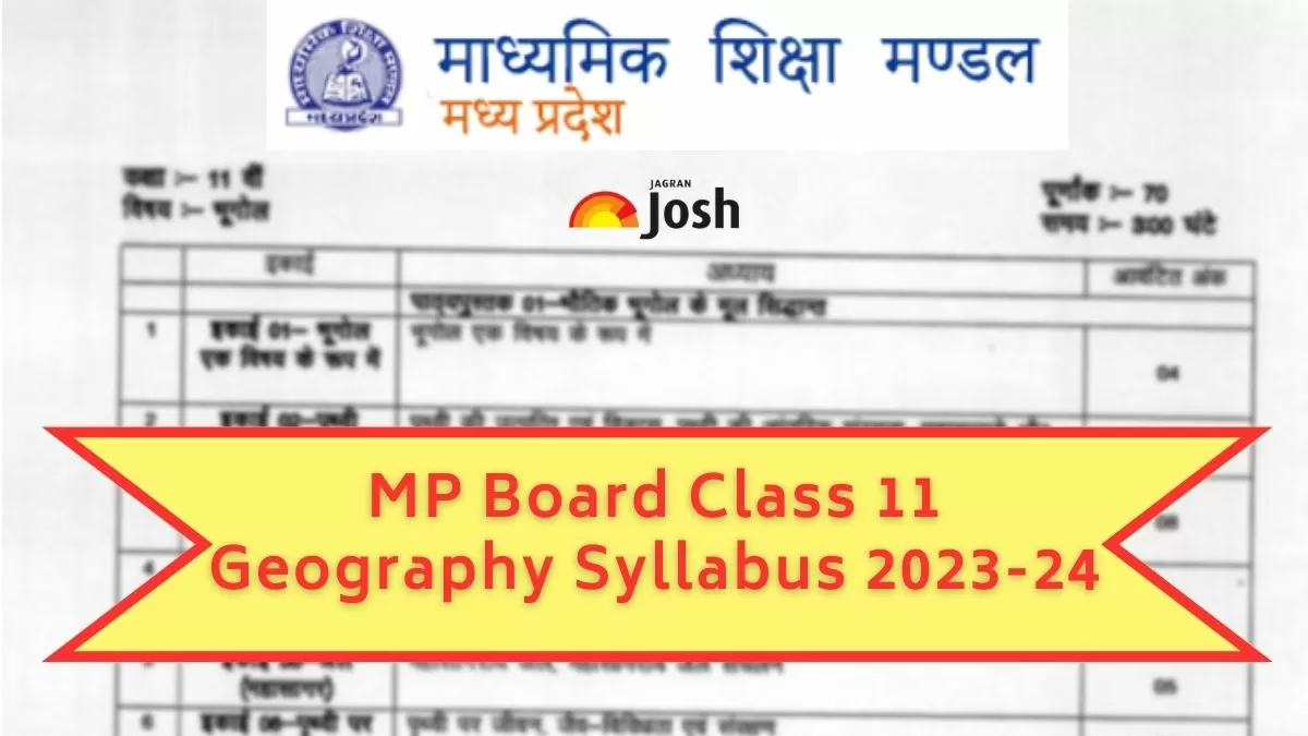 Get here detailed MP Board MPBSE Class 11th Geography Syllabus and paper pattern