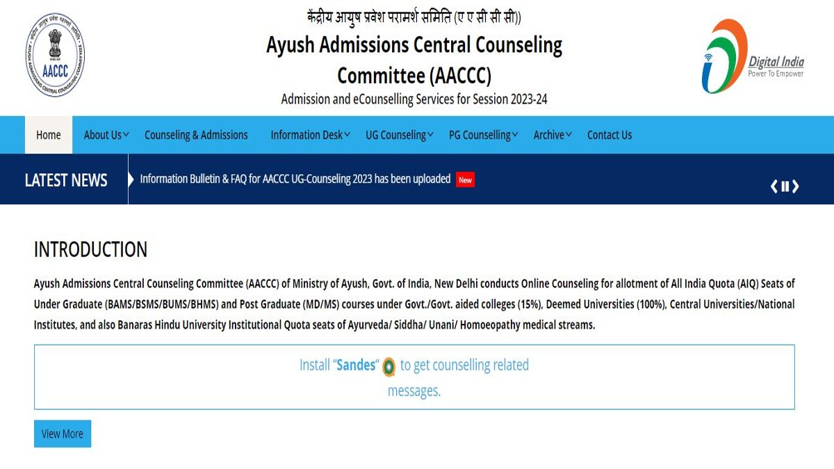 AYUSH NEET UG Round 2 Counselling 2023 Seat Allotment Result 2023