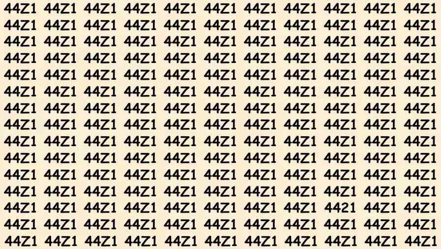 Optical Illusion Visual Test: Spot The Number 4421 Among 44Z1s Within 15 Seconds!