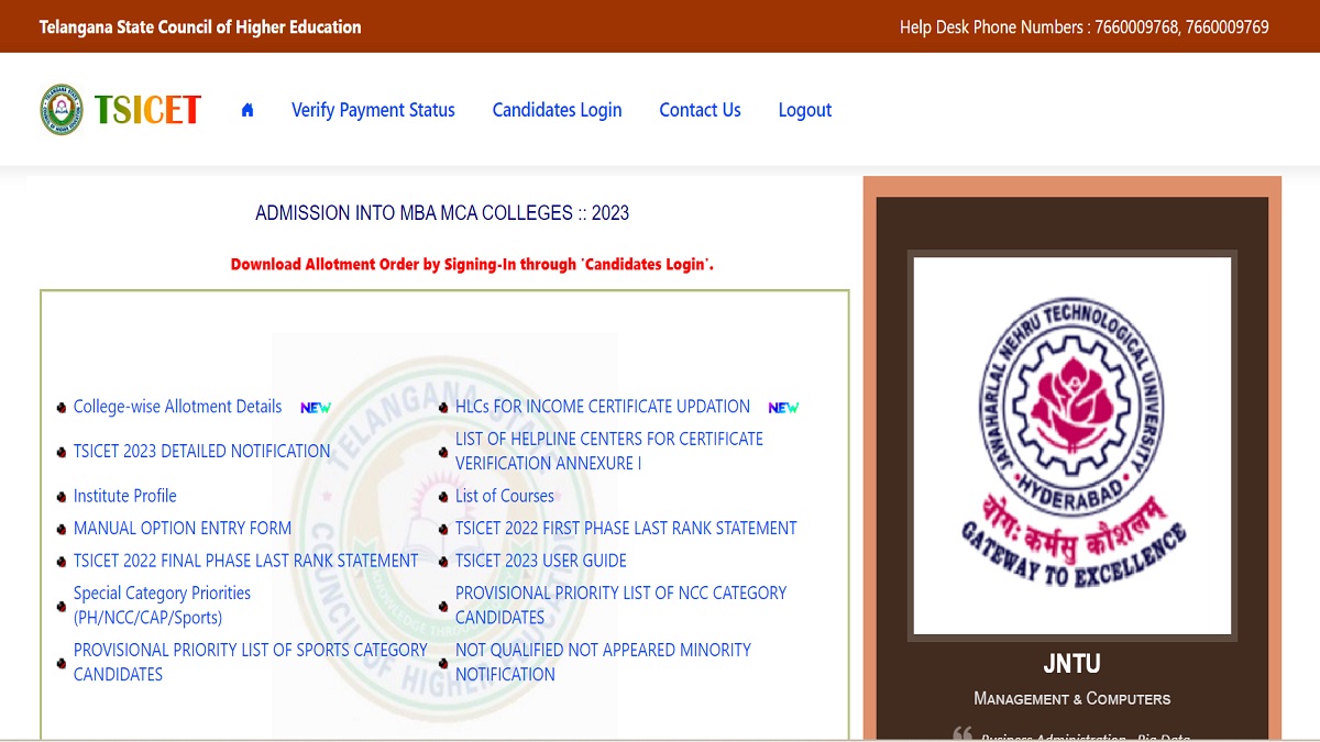 Ts Icet 2023 Counselling Final Phase Allotment Result Out Get Direct