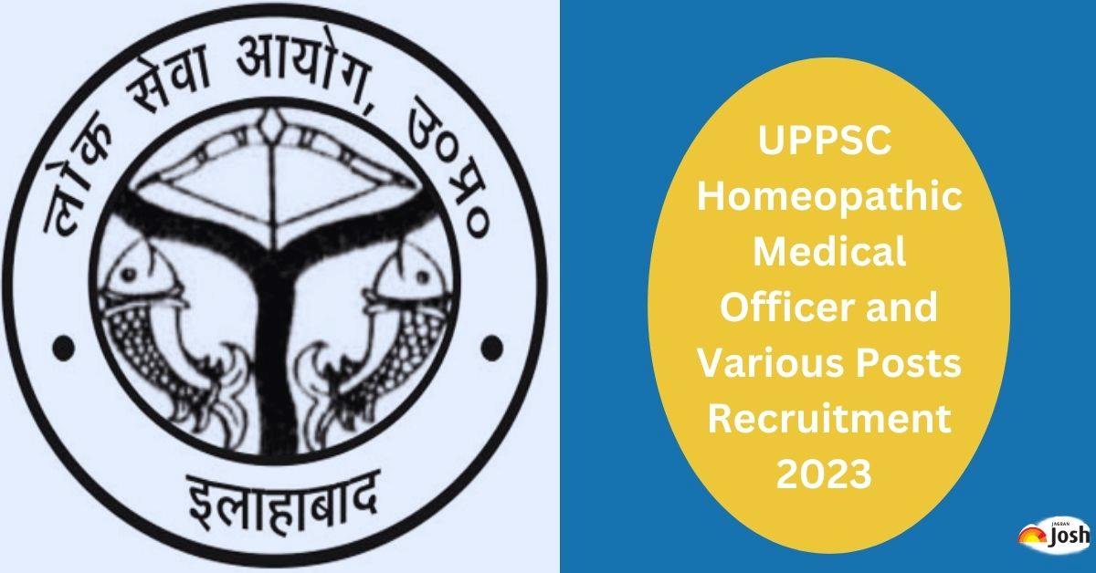 UPPSC Homeopathy Medical Officer Recruitment 2023