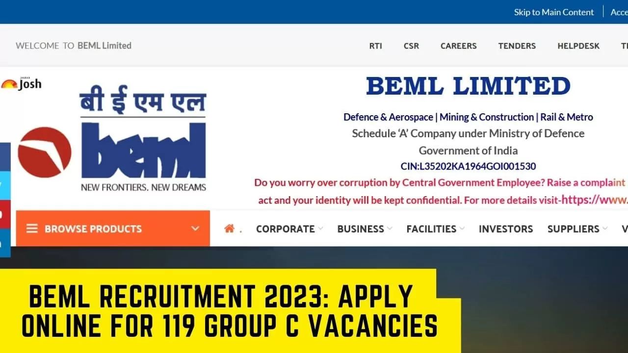 BEML Recruitment 2023: Apply Online For 119 Group C Vacancies