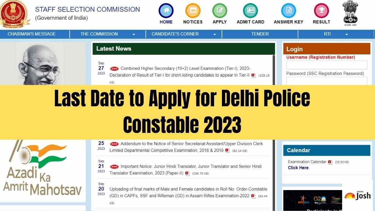 SSC Delhi Police Constable Form 2023 Link: Last Date to Apply Online for 7547 Vacancies