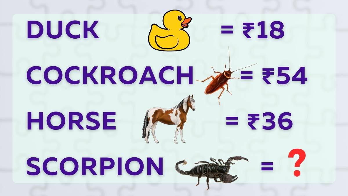 Tricky Math Riddles: Find The Price Of The Scorpion in 21 Seconds