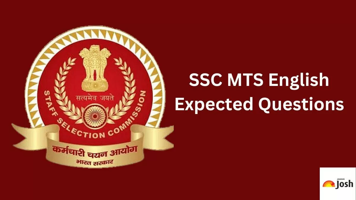 Check the SSC MTS English Expected Questions with Answers here.
