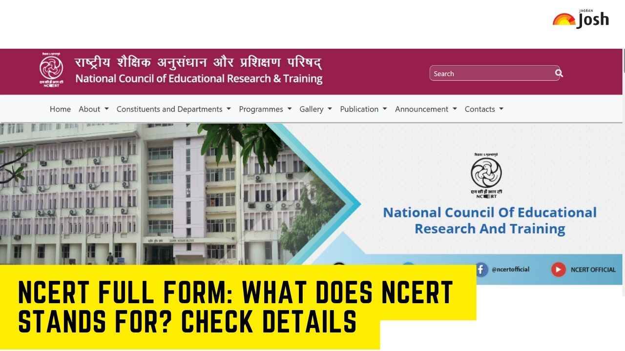 NCERT Full Form What Does NCERT Stands For Check Full Name