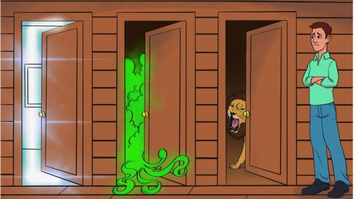 Puzzle for Testing Your IQ: Help the Man in Choosing the Safest Exit Door in 15 secs!