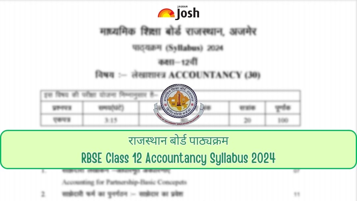 Download RBSE Class 12th Accountancy Syllabus 2023-24 PDF