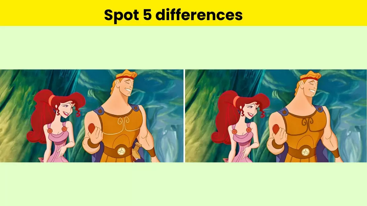 Spot 5 differences between the two Hercules pictures