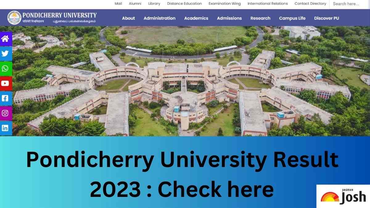 Pondicherry University Result 2023 Out: PUDDE Result Download PDF at ...