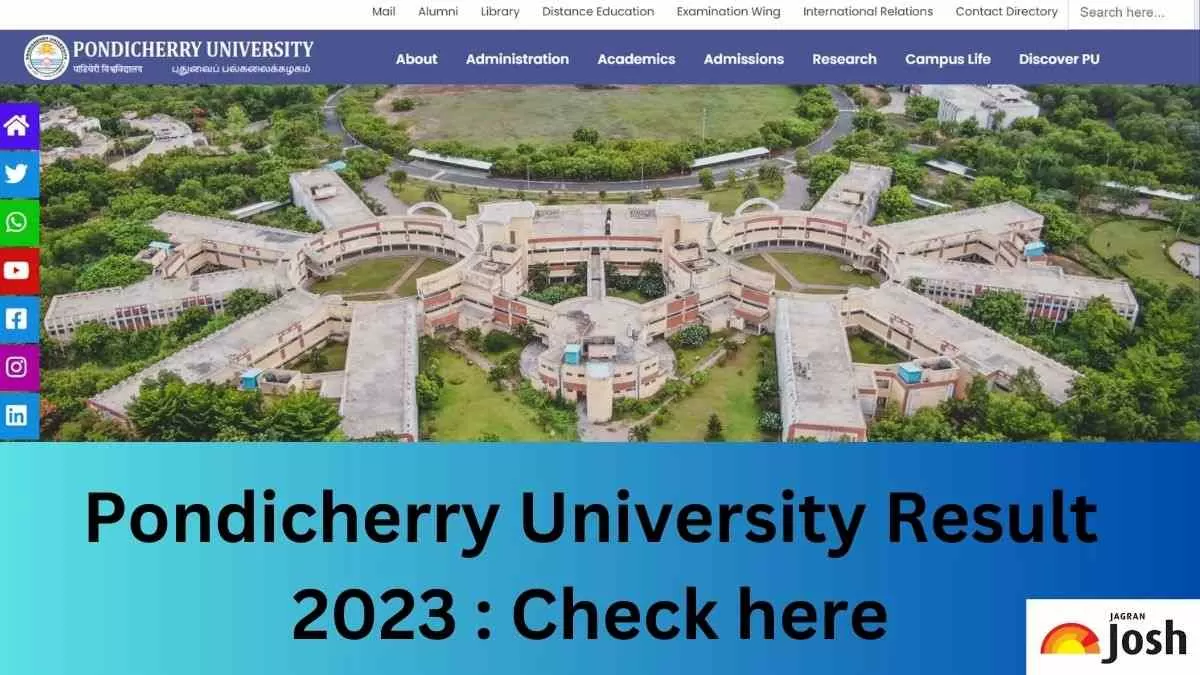 Pondicherry University Result 2023: Check Here