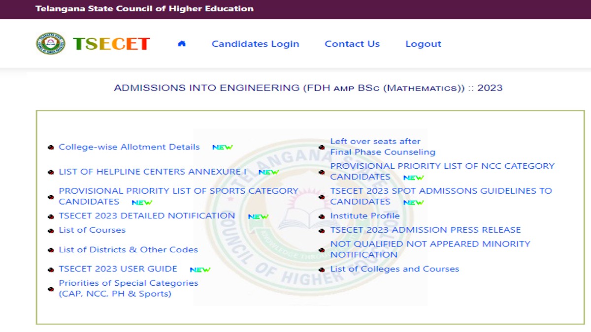 TS ECET 2023 Spot Round Admissions