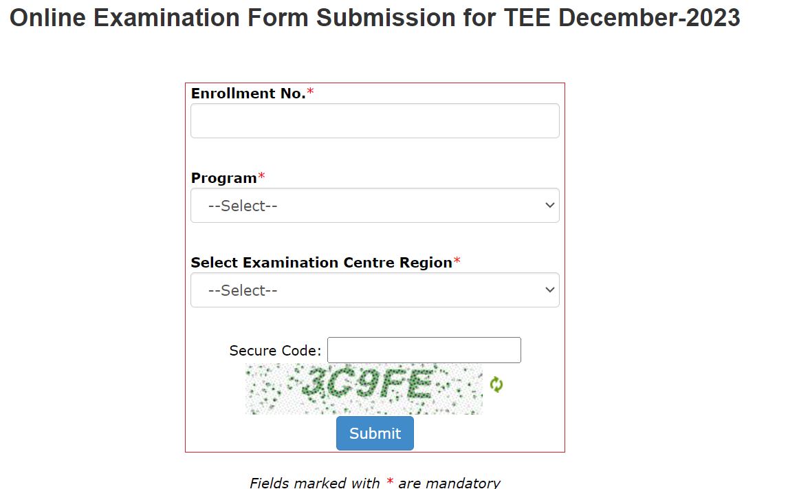 IGNOU Exam Form December 2023 Online Registration Begins at ignou.ac.in