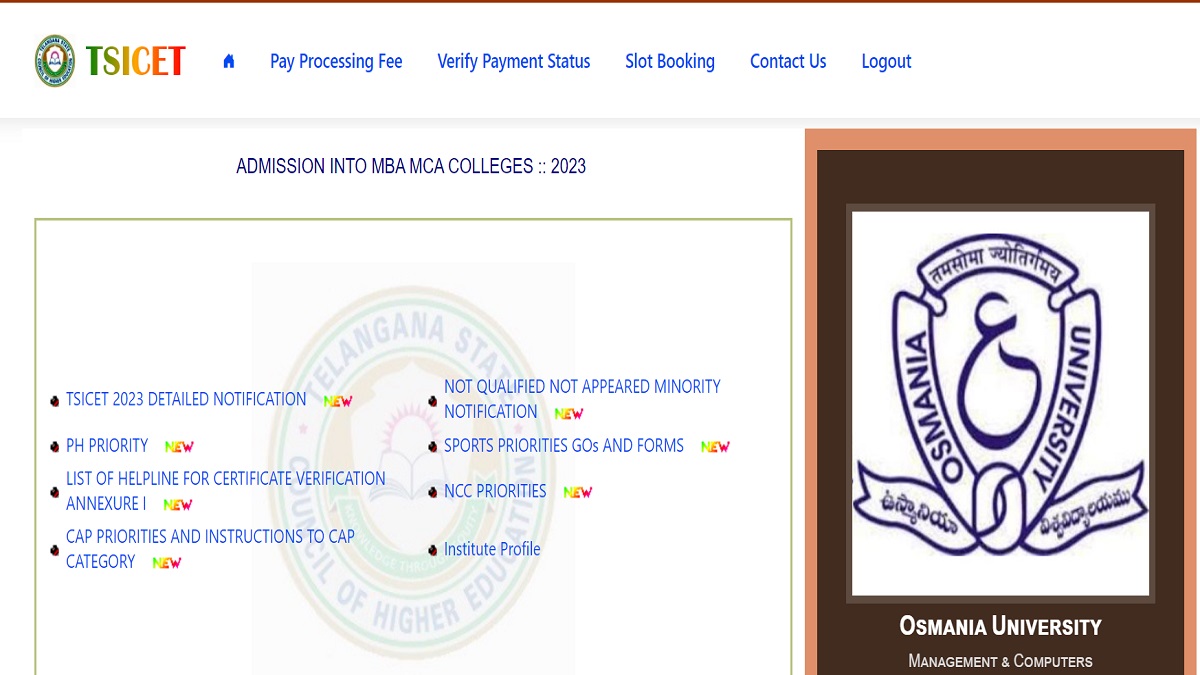 TS ICET Counselling Phase 1 Registration Begin Today