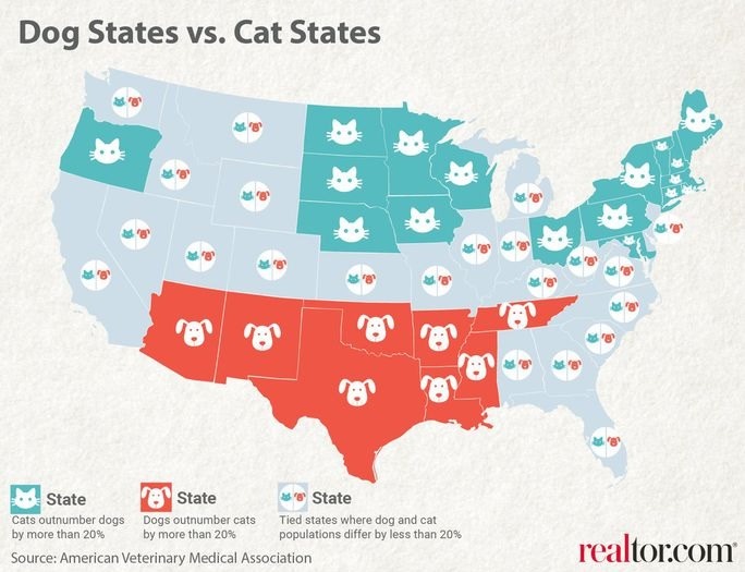 cat states dog states usa map