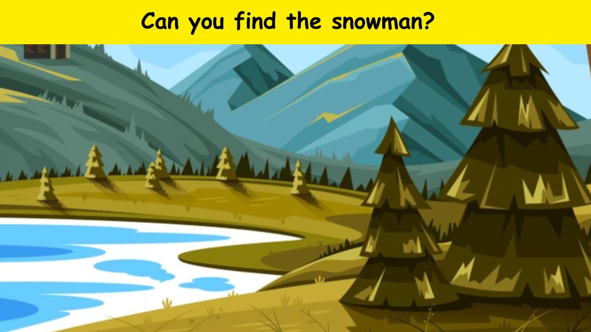 Use your sharp eyes to spot the snowman on the mountain in 5 seconds. 