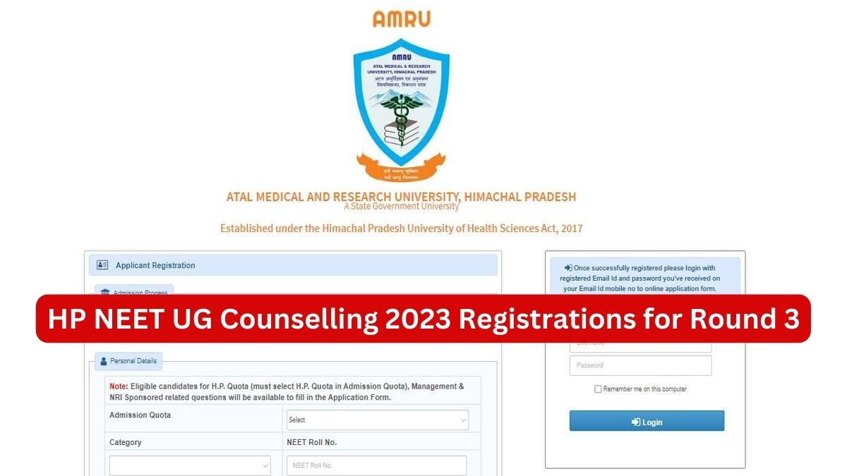 HP NEET UG Counselling 2023 Registration Window For Round 3 Closes