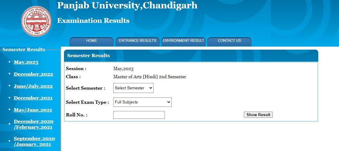 PU Result 2023