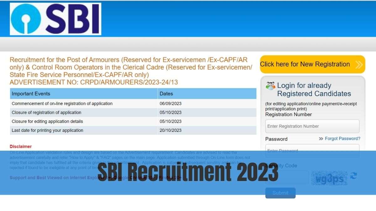Get all the details on SBI Recruitment 2023 for Armourers and CRO here.