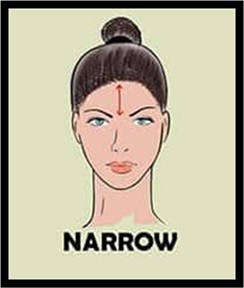 narrow forehead personality traits