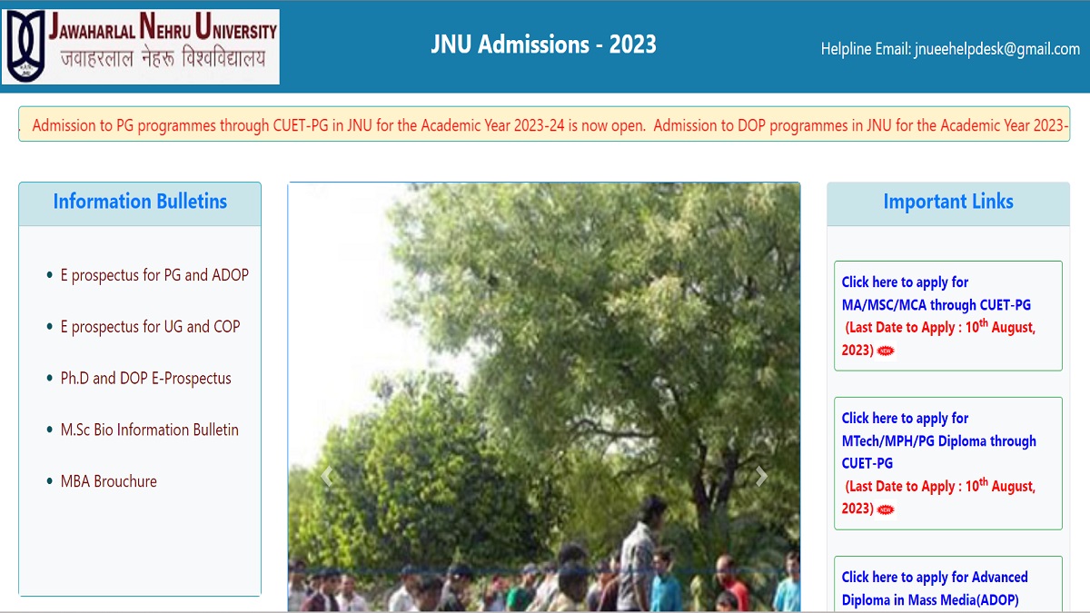JNU PG Admission Document Verification 