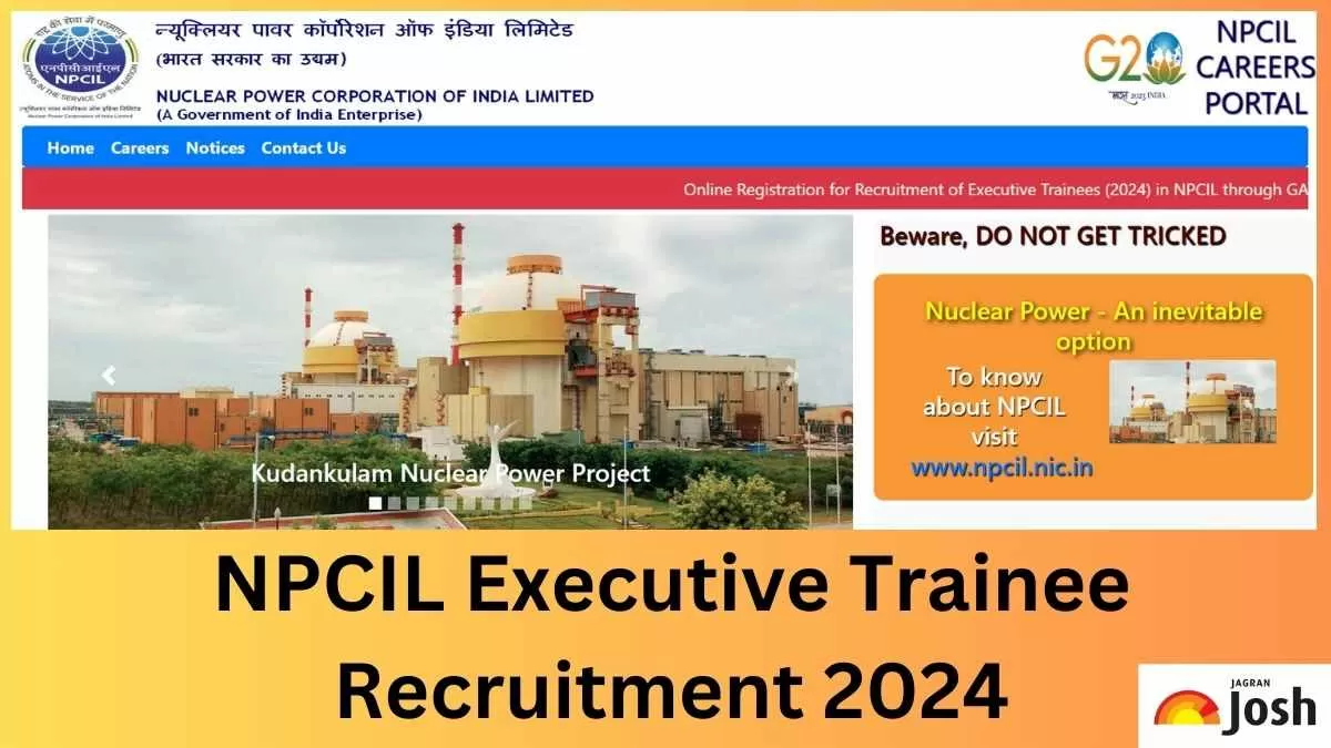 NPCIL Executive Trainee Recruitment 2024