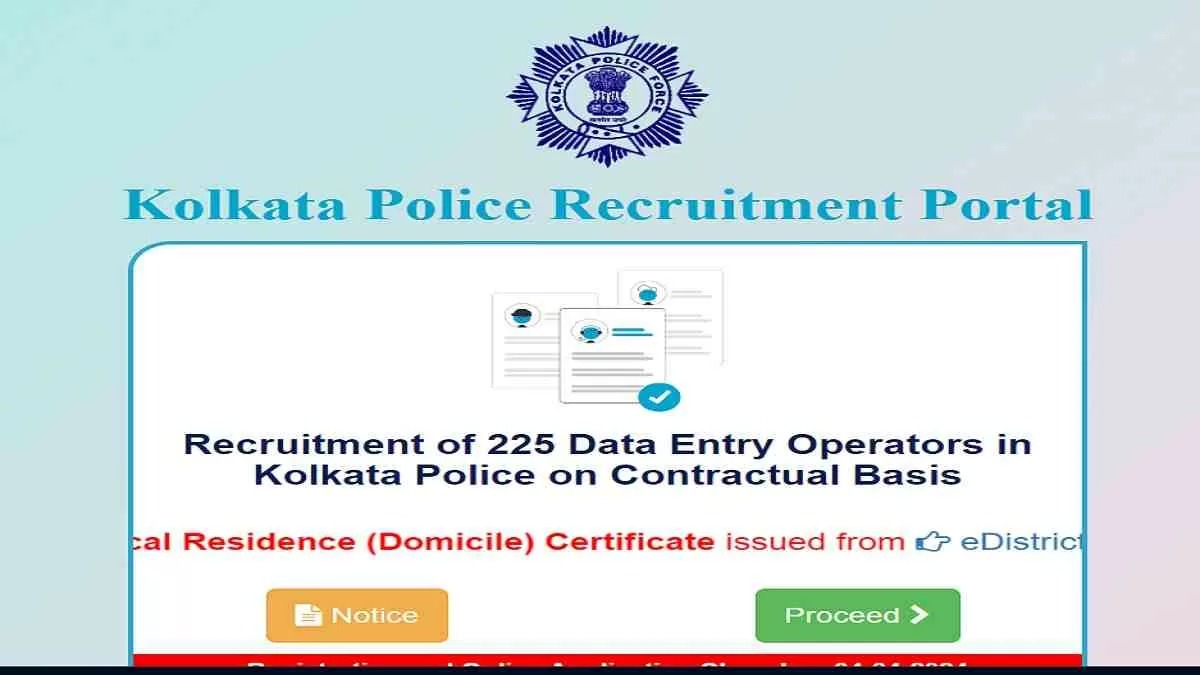 Get the direct link to Kolkata Police DEO Recruitment 2024 Update here.