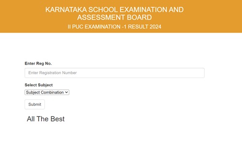 Karnataka 2nd PUC Result 2024 login
