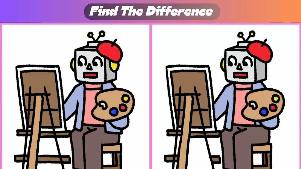 Find 3 Differences In 12 Seconds In This Painting Robot Scene