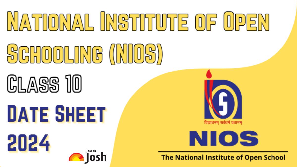 NIOS Class 10 Exam Dates 2024 Check Subjectwise Exam Schedule