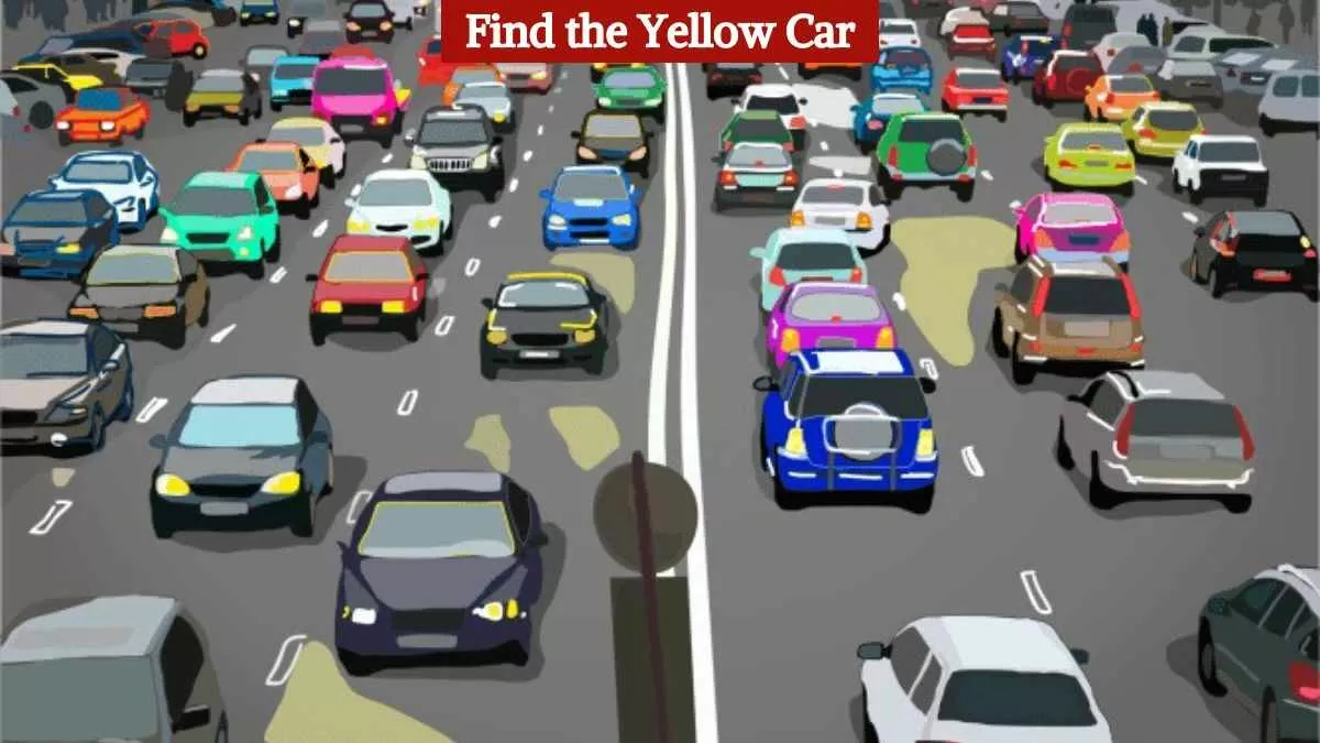 Find the yellow car