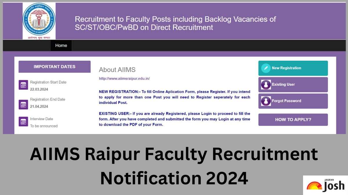 Aiims Raipur Recruitment 2024: Apply Online For 129 Faculty Posts 