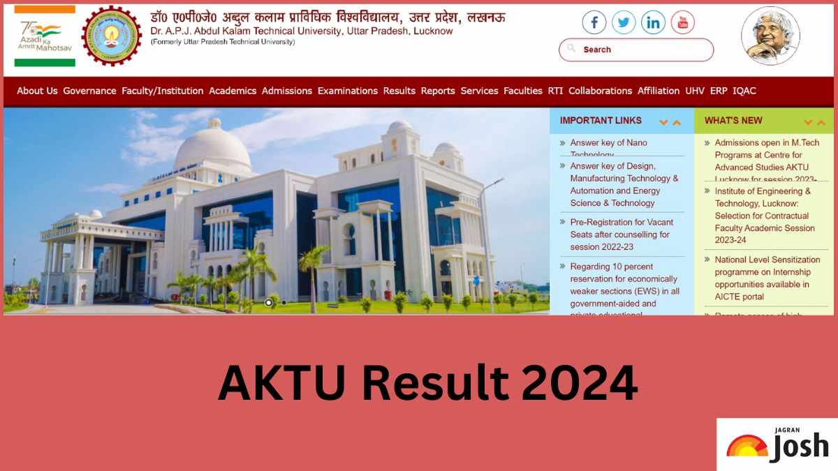 AKTU Result 2024 OUT at aktu.ac.in; Direct Link to Download Odd Semester UG and PG Marksheet PDF