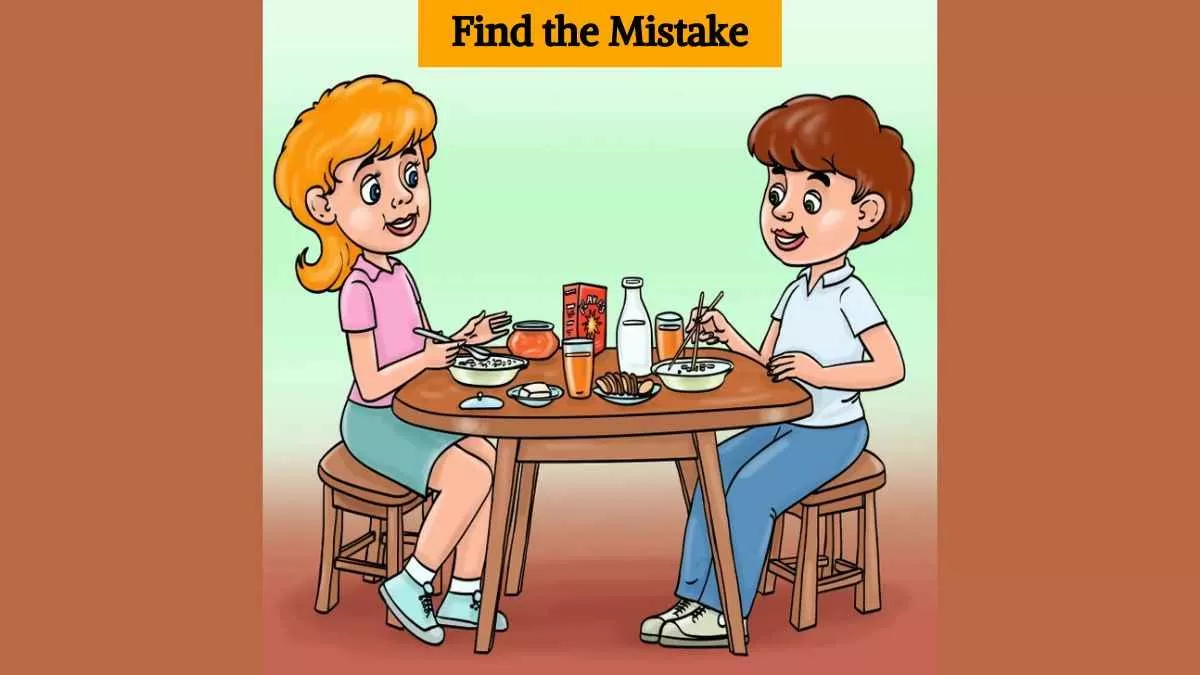 Find the mistake in dinner table picture