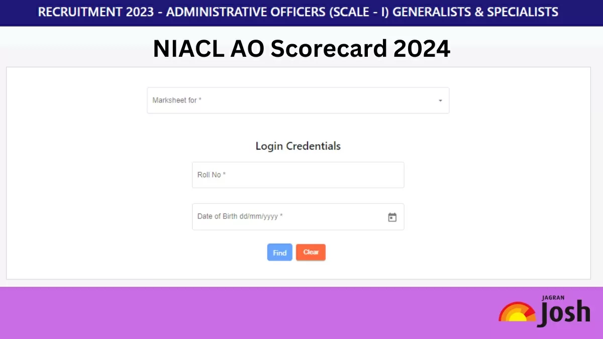 NIACL AO Scorecard 2024 Out एनआईएसीएल एओ स्कोरकार्ड newindia.co.in पर