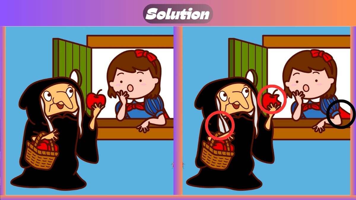 Find 3 Differences In 12 Seconds In This Snow White Scene