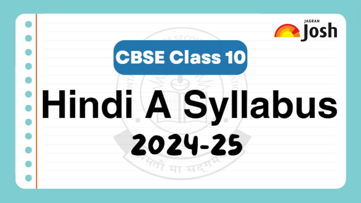 CBSE Class 10 Hindi A Syllabus 20242025 Download PDF