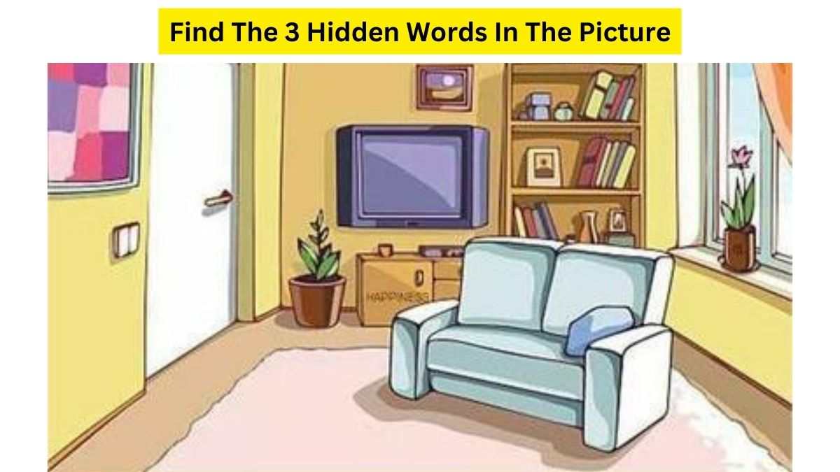 Challenge Your Genius Friend To Find The THREE Hidden Words In The Living Room. 11 Seconds Left!