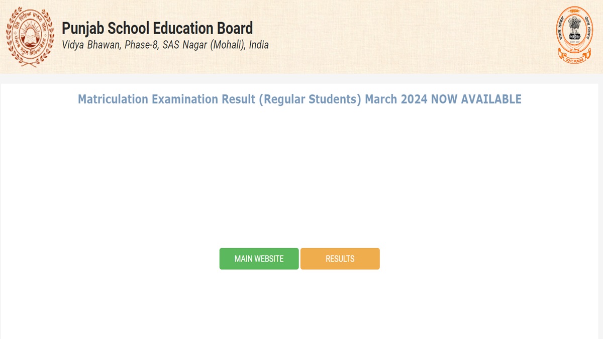 PSEB 10th Result 2024 Live