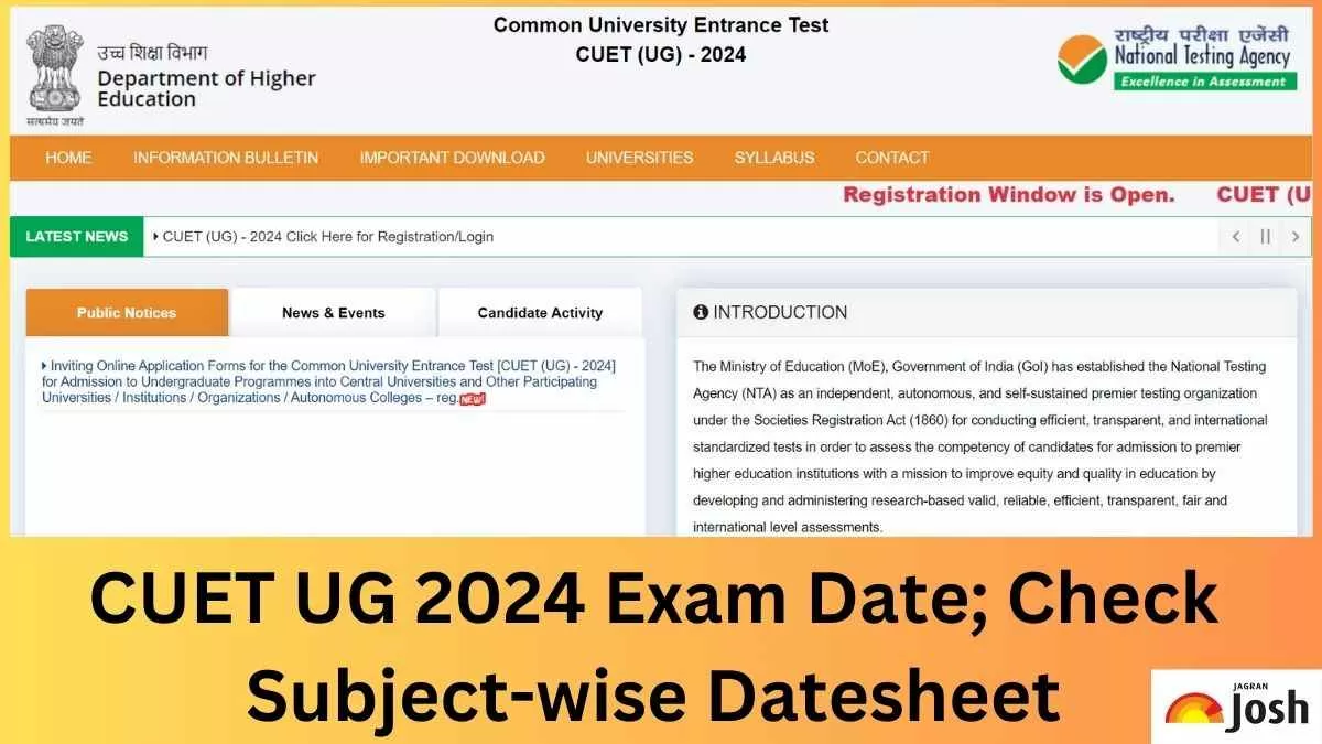 Check out the CUET UG 2024 exam dates here