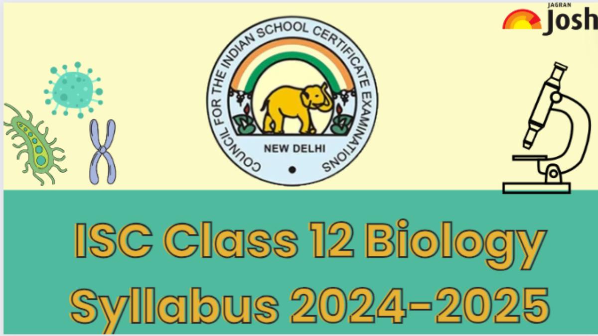 ISC Class 12 Biology Syllabus 2024-25: Download Class 12th Biology Syllabus PDF
