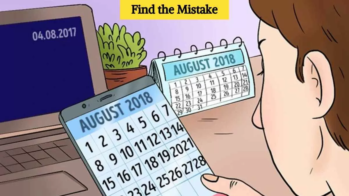 Find the mistake in office desk picture