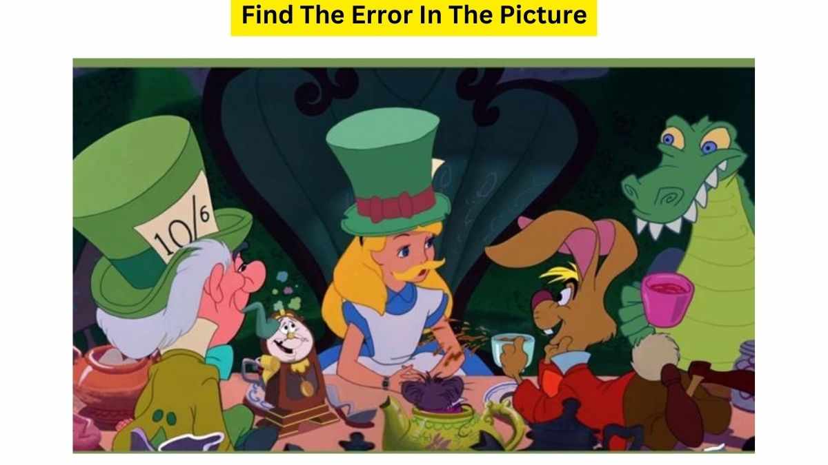 Accept The Challenge To Find The Error In This Alice In Wonderland Frame Within 17 Seconds. Good Luck!