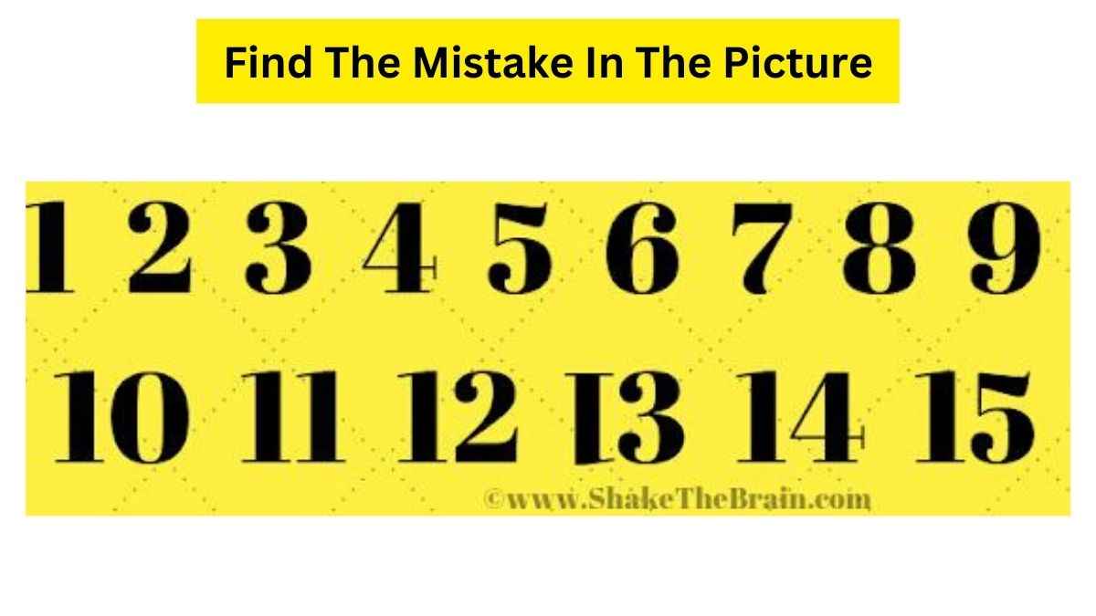 Even The Smartest Of All Failed To Find The Mistake In This Picture Puzzle For IQ Test. Try Your Skills!