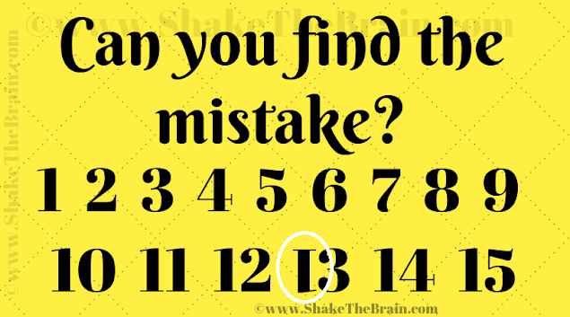 the mistake is in the number