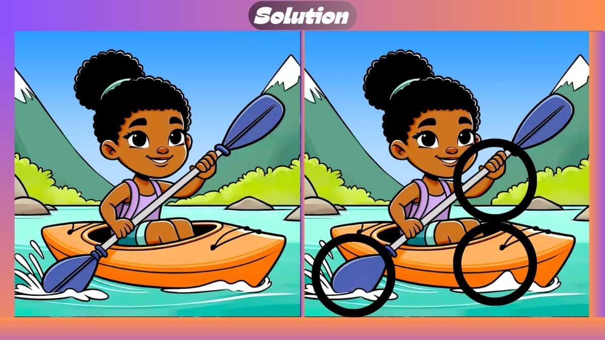 Find 3 Differences In 37 Seconds In Kayaking Scene